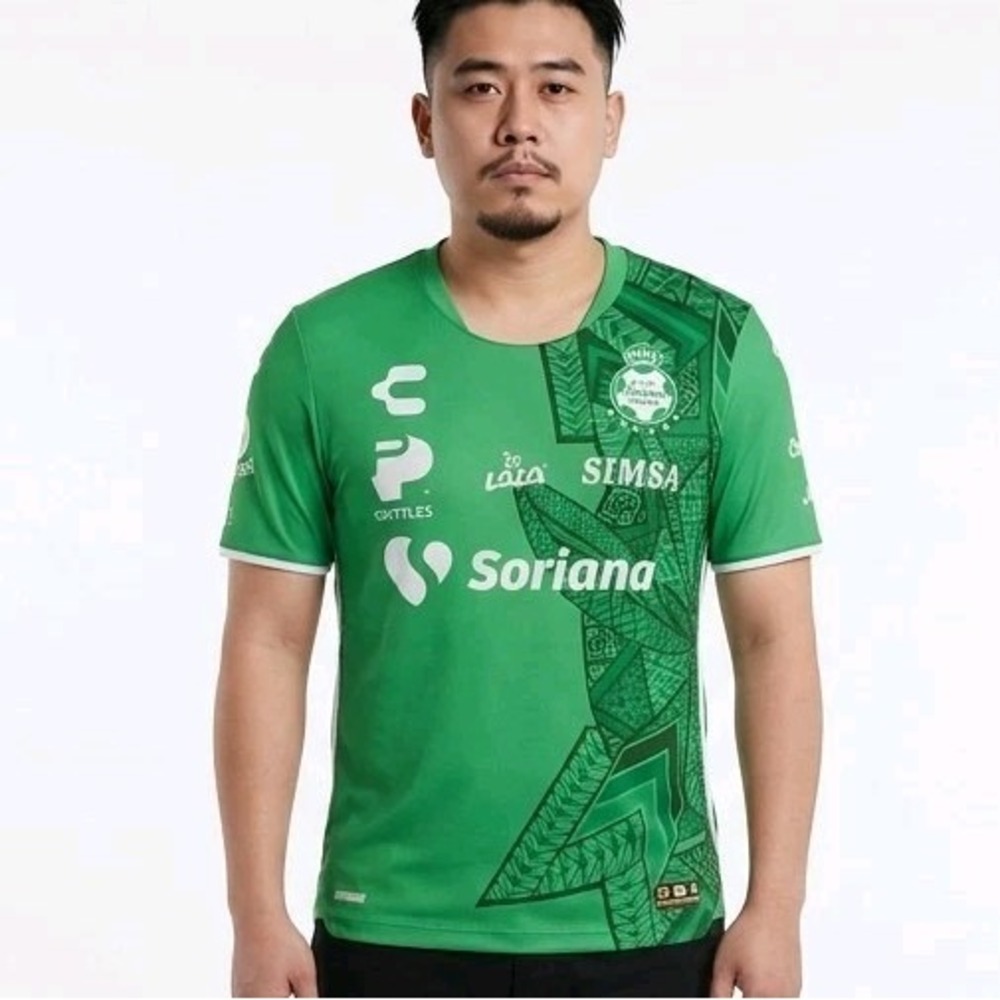 Charly Santos Laguna Soccer Jersey Mens Small Green New Home LIGA MX